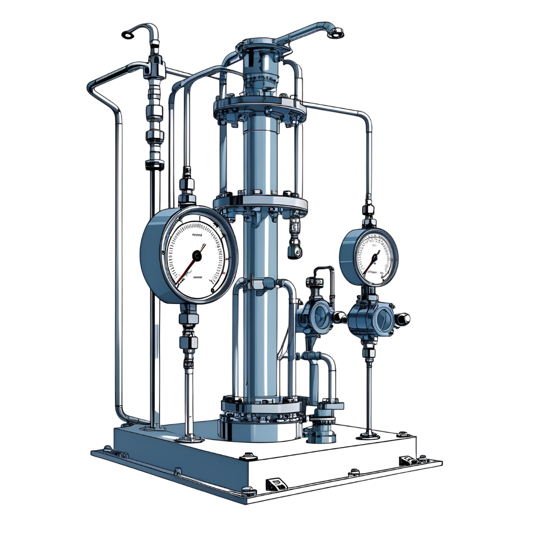 Illustration of a gas pressure pump, representing tools for effective corrosion management and asset integrity solutions.