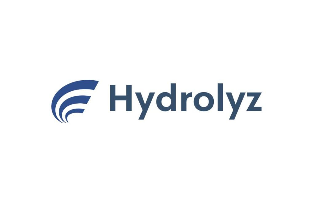 Hydrolyz logo featuring a modern blue wave-inspired icon and bold typography on a white background, representing a clean and innovative brand in the water or tech industry.